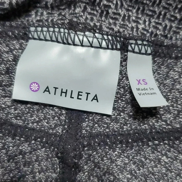 Athleta Grey black tweed knit comfort stretch pants with pockets - Picture 5 of 9